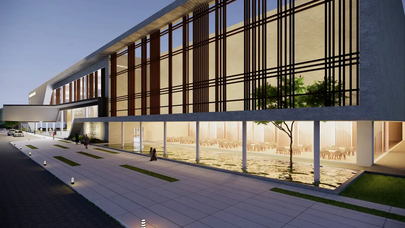 Bangalore Convention Centre feature wall perspective