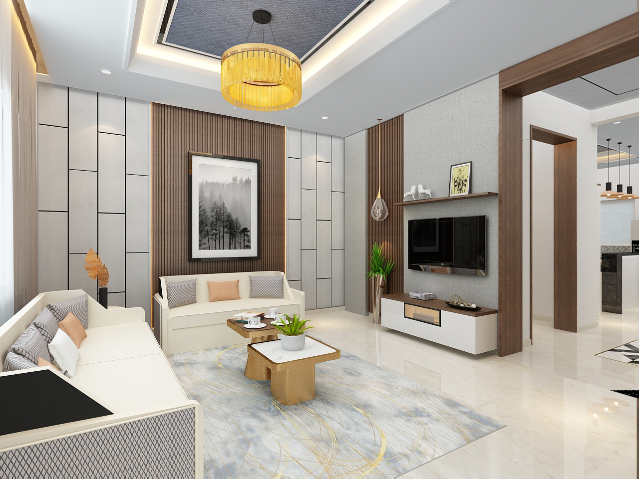 Prestine Villa Drawing Room View 01