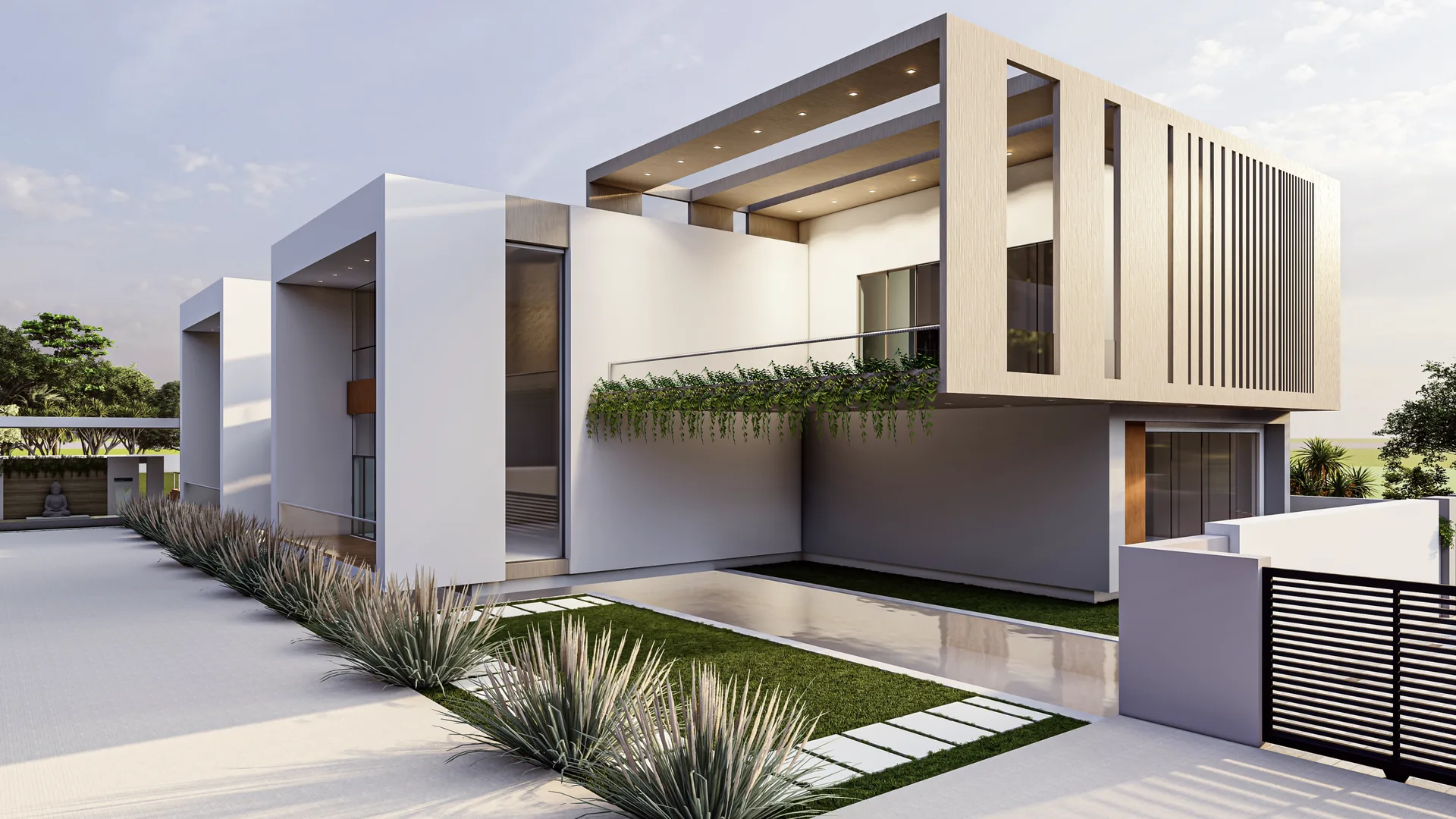Modern Villa with Louvers